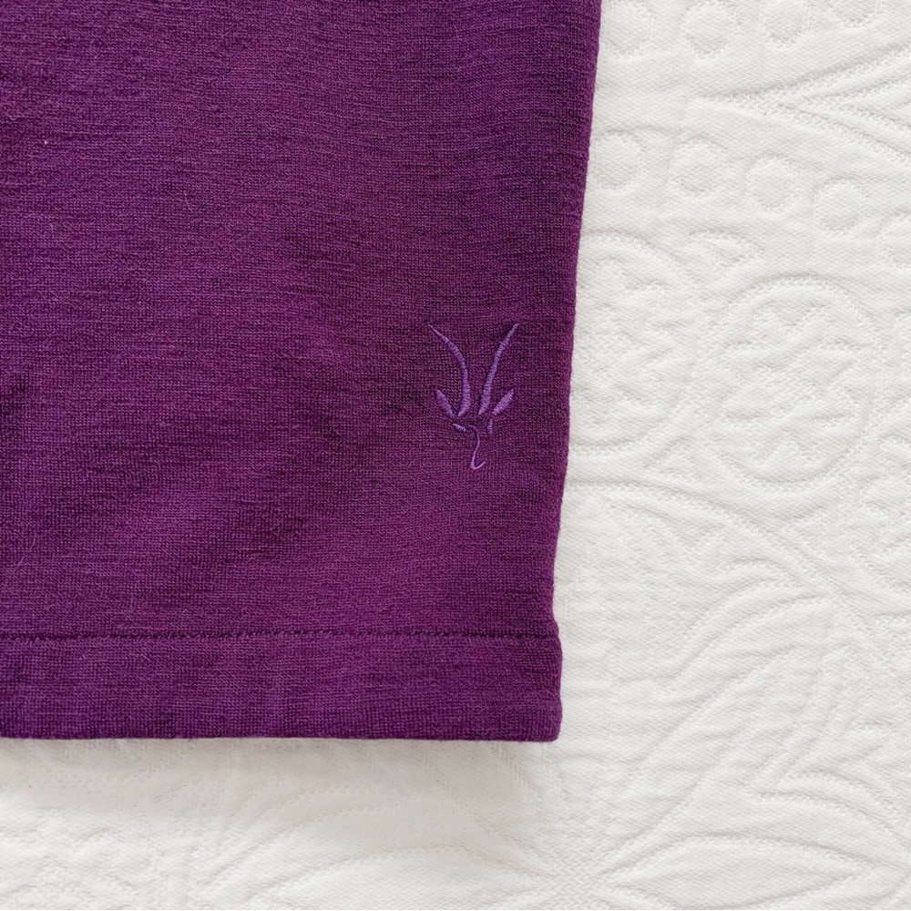 RARE🔥 Ibex Women's Merino Wool Short Sleeve Hoody, Purple - Picture 4 of 5